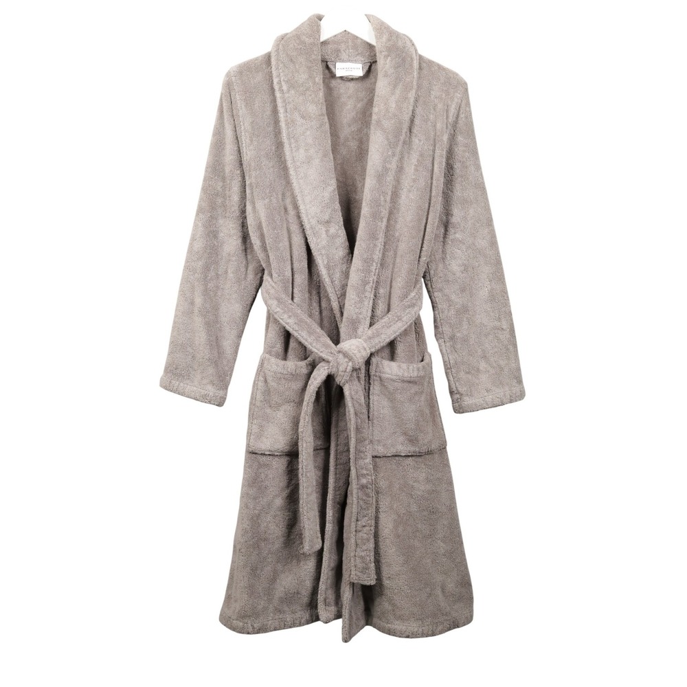 PARACHUTE Classic Turkish Cotton Terry Cloth Bathrobe Taupe‎ Gray Unisex Sz M